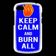 Coque Blackberry Q10 Keep Calm Burn Bleu