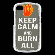 Coque Blackberry Q10 Keep Calm Burn Gris