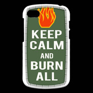 Coque Blackberry Q10 Keep Calm Burn Kaki