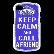 Coque Blackberry Q10 Keep Calm Call friend Bleu