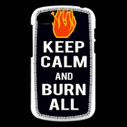 Coque Blackberry Q10 Keep Calm Burn Noir