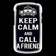 Coque Blackberry Q10 Keep Calm Call friend Noir