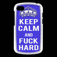 Coque Blackberry Q10 Keep Calm Fuck hard bleu