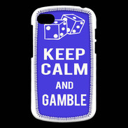 Coque Blackberry Q10 Keep Calm Gamble Bleu