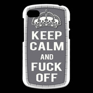 Coque Blackberry Q10 Keep Calm Fuck Off Gris