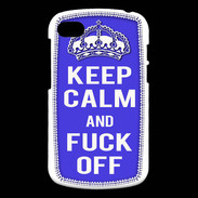 Coque Blackberry Q10 Keep Calm Fuck off bleu