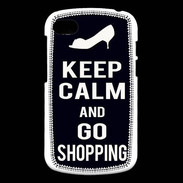 Coque Blackberry Q10 Keep Calm Go Shopping Noir