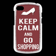 Coque Blackberry Q10 Keep Calm Go Shopping Brique