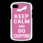 Coque Blackberry Q10 Keep Calm Go Shopping Rose