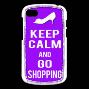 Coque Blackberry Q10 Keep Calm Go Shopping Violet
