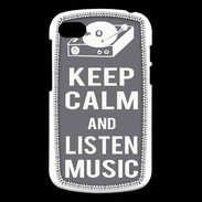 Coque Blackberry Q10 Keep Calm Listen music Gris