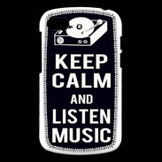 Coque Blackberry Q10 Keep Calm Listen music Noir