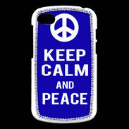Coque Blackberry Q10 Keep Calm Peace Bleu