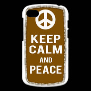 Coque Blackberry Q10 Keep Calm Peace Marron