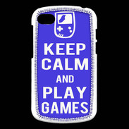 Coque Blackberry Q10 Keep Calm Play games Bleu