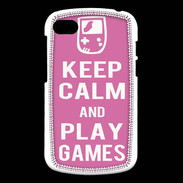 Coque Blackberry Q10 Keep Calm Play games Rose