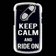Coque Blackberry Q10 Keep Calm Ride on Noir