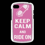 Coque Blackberry Q10 Keep Calm Ride on Rose