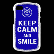 Coque Blackberry Q10 Keep Calm Smile Bleu