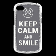 Coque Blackberry Q10 Keep Calm Smile Gris
