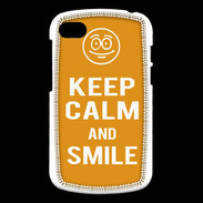 Coque Blackberry Q10 Keep Calm Smile Orange