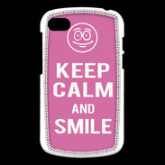 Coque Blackberry Q10 Keep Calm Smile Rose