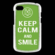 Coque Blackberry Q10 Keep Calm Smile Vert