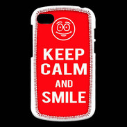 Coque Blackberry Q10 Keep Calm Smile Rouge