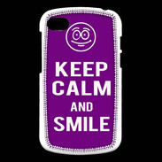 Coque Blackberry Q10 Keep Calm Smile Violet