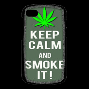 Coque Blackberry Q10 Keep Calm Smoke it Gris
