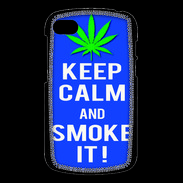Coque Blackberry Q10 Keep Calm Smoke it Bleu