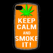 Coque Blackberry Q10 Keep Calm Smoke it Orange