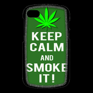 Coque Blackberry Q10 Keep Calm Smoke it Kaki