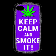 Coque Blackberry Q10 Keep Calm Smoke it Violet