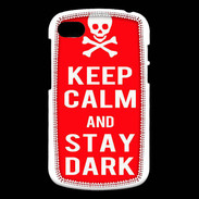 Coque Blackberry Q10 Keep Calm Stay dark Rouge