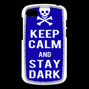 Coque Blackberry Q10 Keep Calm Stay dark Bleu