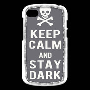 Coque Blackberry Q10 Keep Calm Stay dark Gris