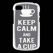Coque Blackberry Q10 Keep Calm Take a cup Gris