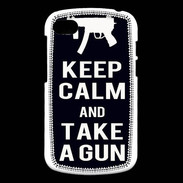 Coque Blackberry Q10 Keep Calm Take a gun Noir