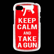 Coque Blackberry Q10 Keep Calm Take a gun Rouge