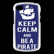 Coque Blackberry Q10 Keep Calm Be a Pirate Bleu
