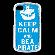 Coque Blackberry Q10 Keep Calm Be a Pirate Cyan