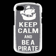 Coque Blackberry Q10 Keep Calm Be a Pirate Gris