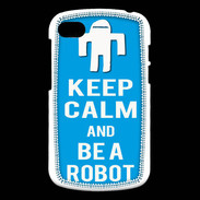 Coque Blackberry Q10 Keep Calm Be a Robot Cyan