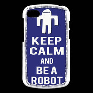 Coque Blackberry Q10 Keep Calm Be a Robot Bleu