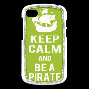 Coque Blackberry Q10 Keep Calm Be a Pirate Vert pomme