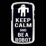Coque Blackberry Q10 Keep Calm Be a Robot Noir