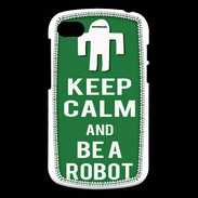 Coque Blackberry Q10 Keep Calm Be a Robot Vert
