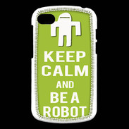 Coque Blackberry Q10 Keep Calm Be a Robot Vert pomme