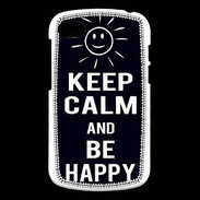 Coque Blackberry Q10 Keep Calm Be Happy Noir